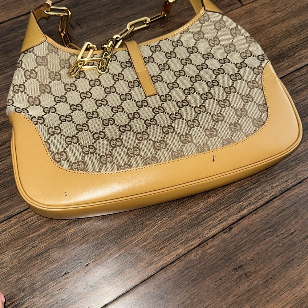 Gucci Jackie O 1961 hobo bag GG purse vintage monogram shoulder bag chain strap - Picture 15 of 17